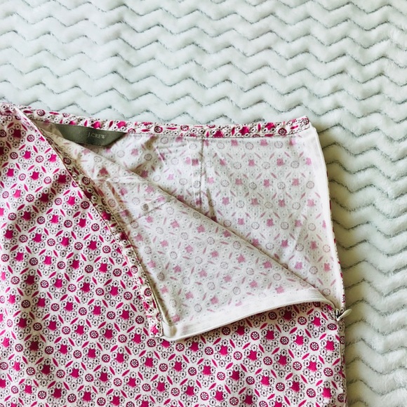 J Crew Cotton Daisy Print Skirt With Ruffle Trim - Picture 5 of 6